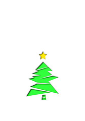 Cute christmas tree illustration.  かわいいクリスマスツリーのイラスト