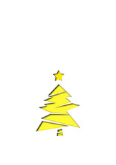 Fototapeta premium Cute christmas tree illustration. かわいいクリスマスツリーのイラスト