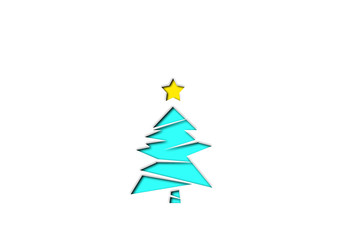 Cute christmas tree illustration.  かわいいクリスマスツリーのイラスト