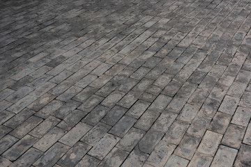 Blue brick paved ground texture