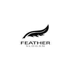 Obraz premium feather logo vector templates