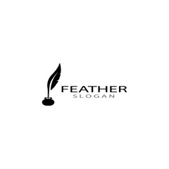 feather logo vector templates