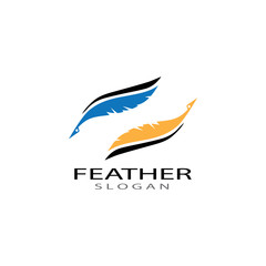 feather logo vector templates