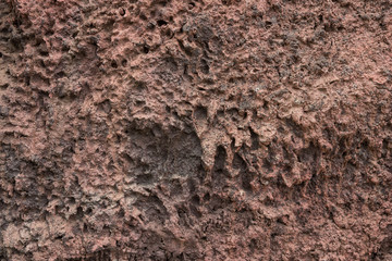 Brown sedimentary rock vintage texture closeup