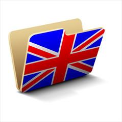 English country flag document icon