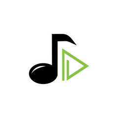 MUSIC LOGO VECTOR ILUSTRATION TEMPLATE.