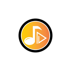 MUSIC LOGO VECTOR ILUSTRATION TEMPLATE.