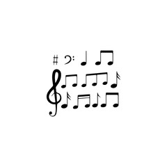 music note icon vector illustration design