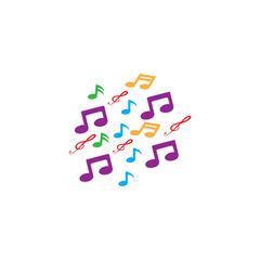 music note icon vector illustration design