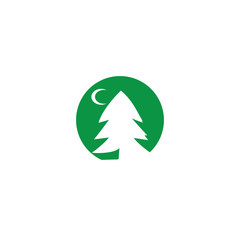 pine tree logo illustration vector design