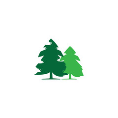 pine tree logo illustration vector design