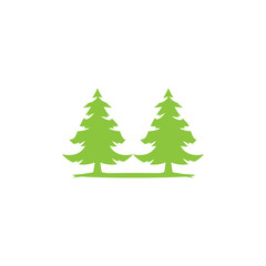 pine tree logo illustration vector design