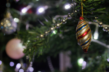 Cute Christmas ornament with tree and back lights