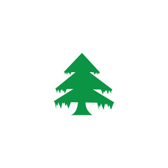 pine tree logo illustration vector design