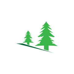 pine tree logo illustration vector design