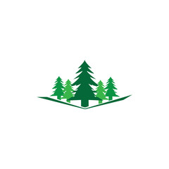 pine tree logo illustration vector design