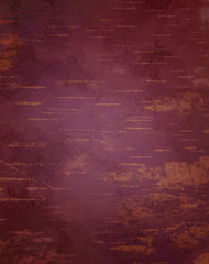 Burgundy purple and pink background with distressed birch bark grunge texture in old vintage design illustraiton