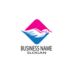 falcon eagle bird logo template vector