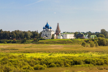 Fototapeta na wymiar Cathedral of the Nativity of the Virgin in Suzdal kremlin, Russia. Golden ring of Russia