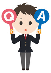 学生　質問　疑問　男子