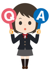 学生　質問　疑問　女子