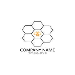 honeycomb  ilustration logo vector template