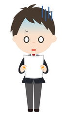 学生　男子　テスト　ショック