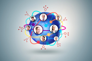 Obraz premium Social networking concept with people