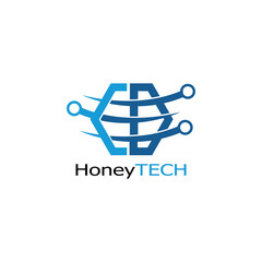 honeycomb  ilustration logo vector template