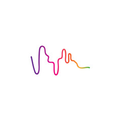 soundwave illustration logo icon vector template.