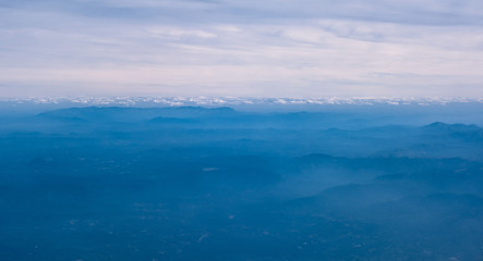 Fototapeta na wymiar Blue Mountains (aerial view from plane)