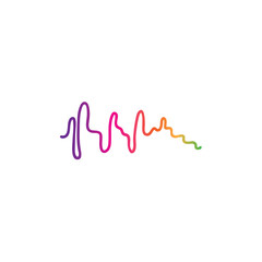 soundwave illustration logo icon vector template.