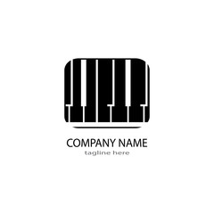 piano icon vector ilustration template