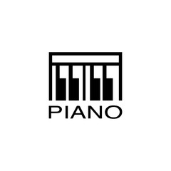 piano icon vector ilustration template