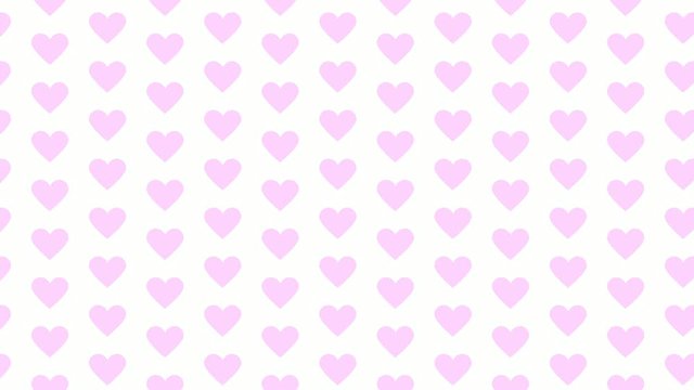Heart love pink color in motion