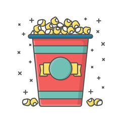 pop corn icon illustration for new year activity