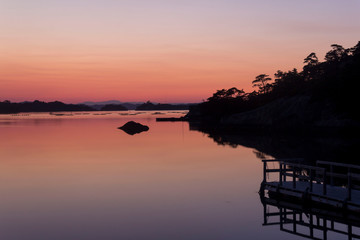 壮観　大高森の夕日／日本三景松島／宮城県東松島市