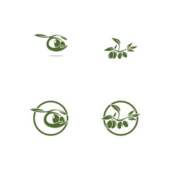 Olive logo template vector icon illustration design