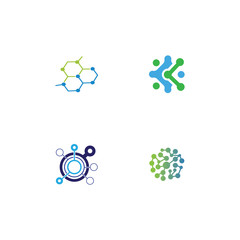 molecule logo vector icon template.