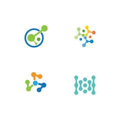 molecule logo vector icon template.