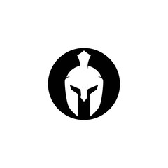 Vector sign. Spartan helmet logo template vector icon