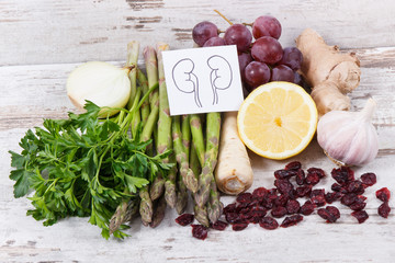 Natural food for healthy kidneys. Nutritious eating as source vitamins