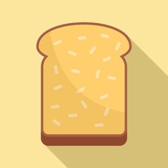 Breakfast toast icon. Flat illustration of breakfast toast vector icon for web design
