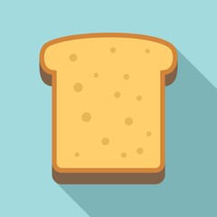 Tasty toast icon. Flat illustration of tasty toast vector icon for web design
