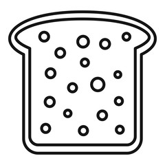 Toast icon. Outline toast vector icon for web design isolated on white background
