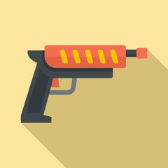 Shotgun blaster icon. Flat illustration of shotgun blaster vector icon for web design