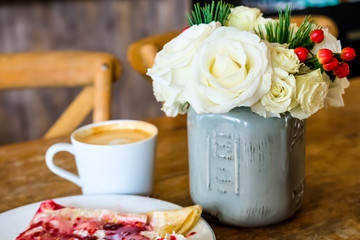 Sweet breakfast background.