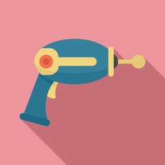 Toy blaster icon. Flat illustration of toy blaster vector icon for web design