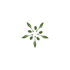 Olive logo template vector icon illustration design