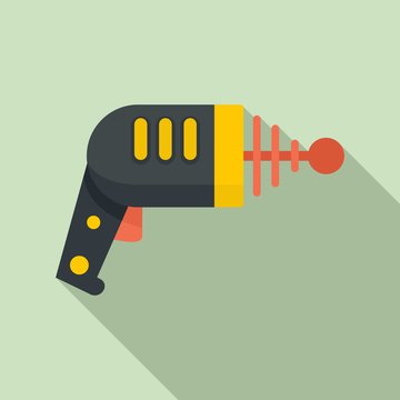 Space blaster icon. Flat illustration of space blaster vector icon for web design